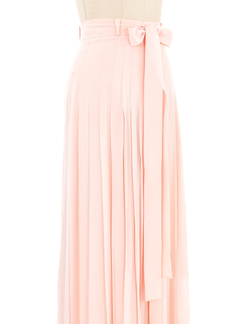 Chloe Pale Pink Pleated Palazzo Pants Bottom arcadeshops.com