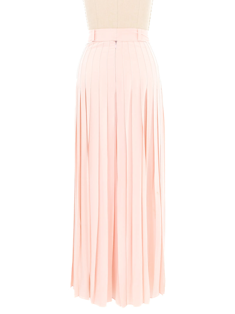 Chloe Pale Pink Pleated Palazzo Pants Bottom arcadeshops.com