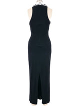 Extended Collar Maxi Dress Dress arcadeshops.com