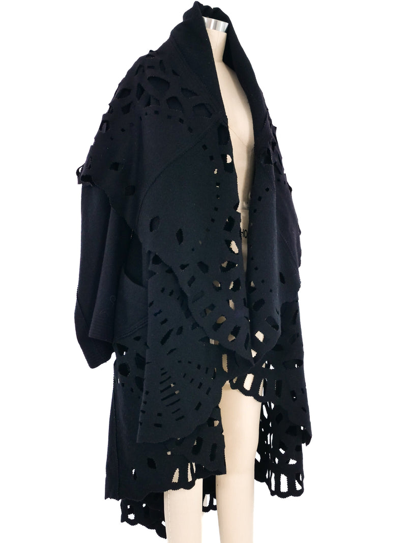 Jean Charles de Castelbajac Laser Cut Wool Coat Outerwear arcadeshops.com