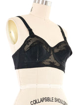 1950s Black Lace Bullet Bra Top arcadeshops.com