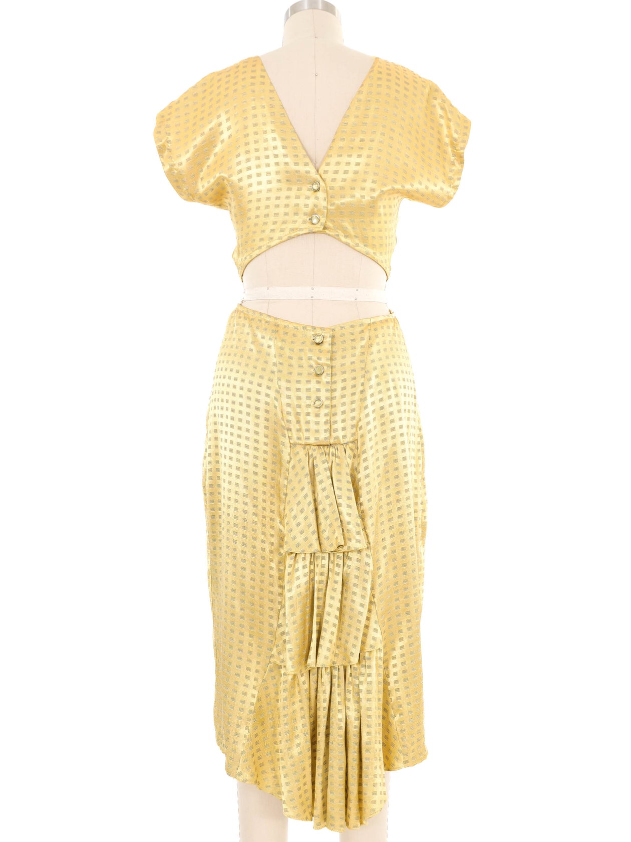 slim fit dress slacks Floor Length Metallic Gold One-Shoulder Pleated Cocktail Dress main image 0