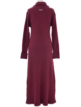 Jean Paul Gaultier Maroon Ribbed Knit Sweater Dress Dress arcadeshops.com