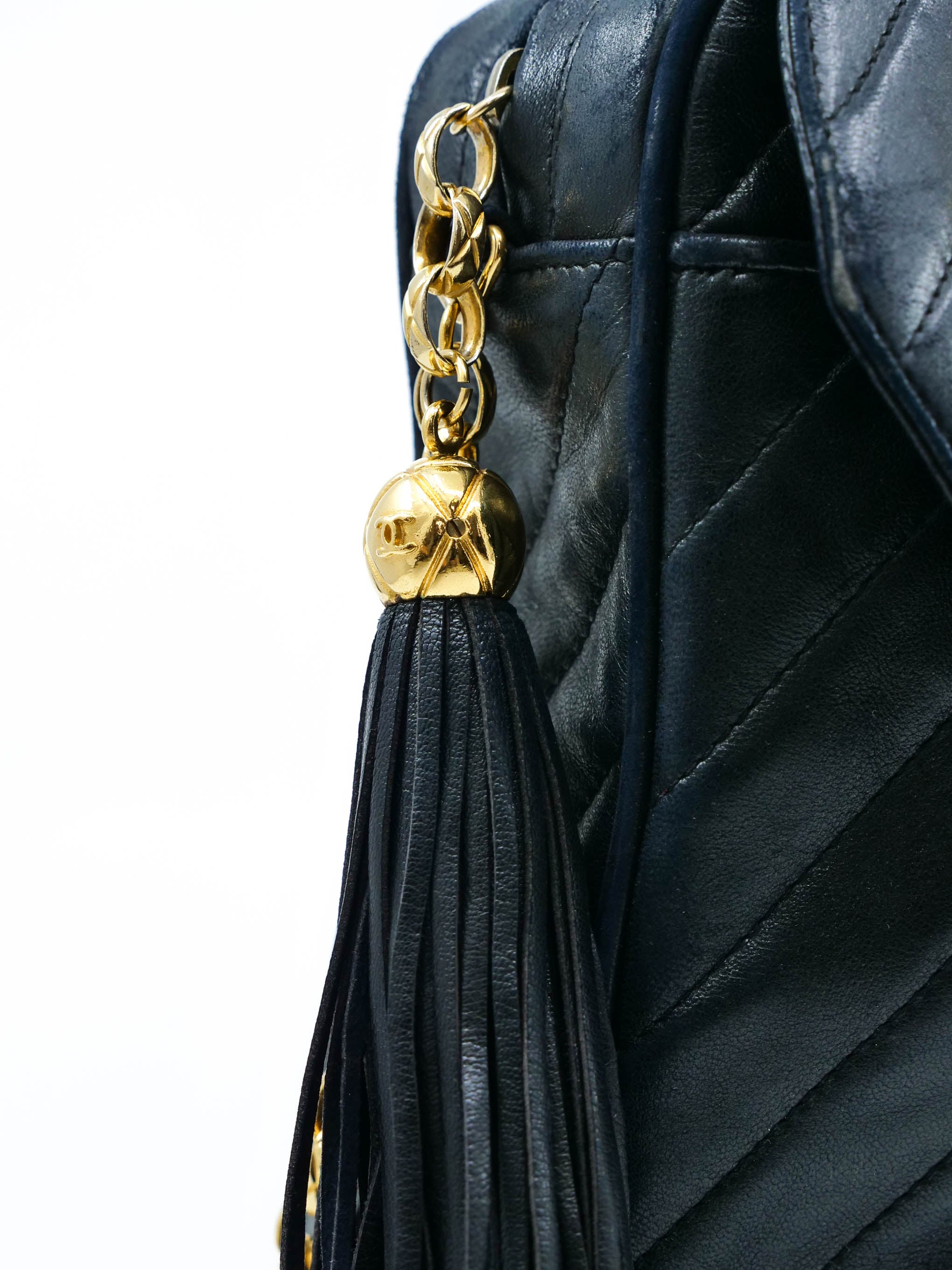 1992 Chanel Large Bias Stitch Camera Bag