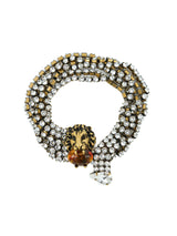 Gucci Lion Clasp Rhinestone Bracelet Accessory arcadeshops.com