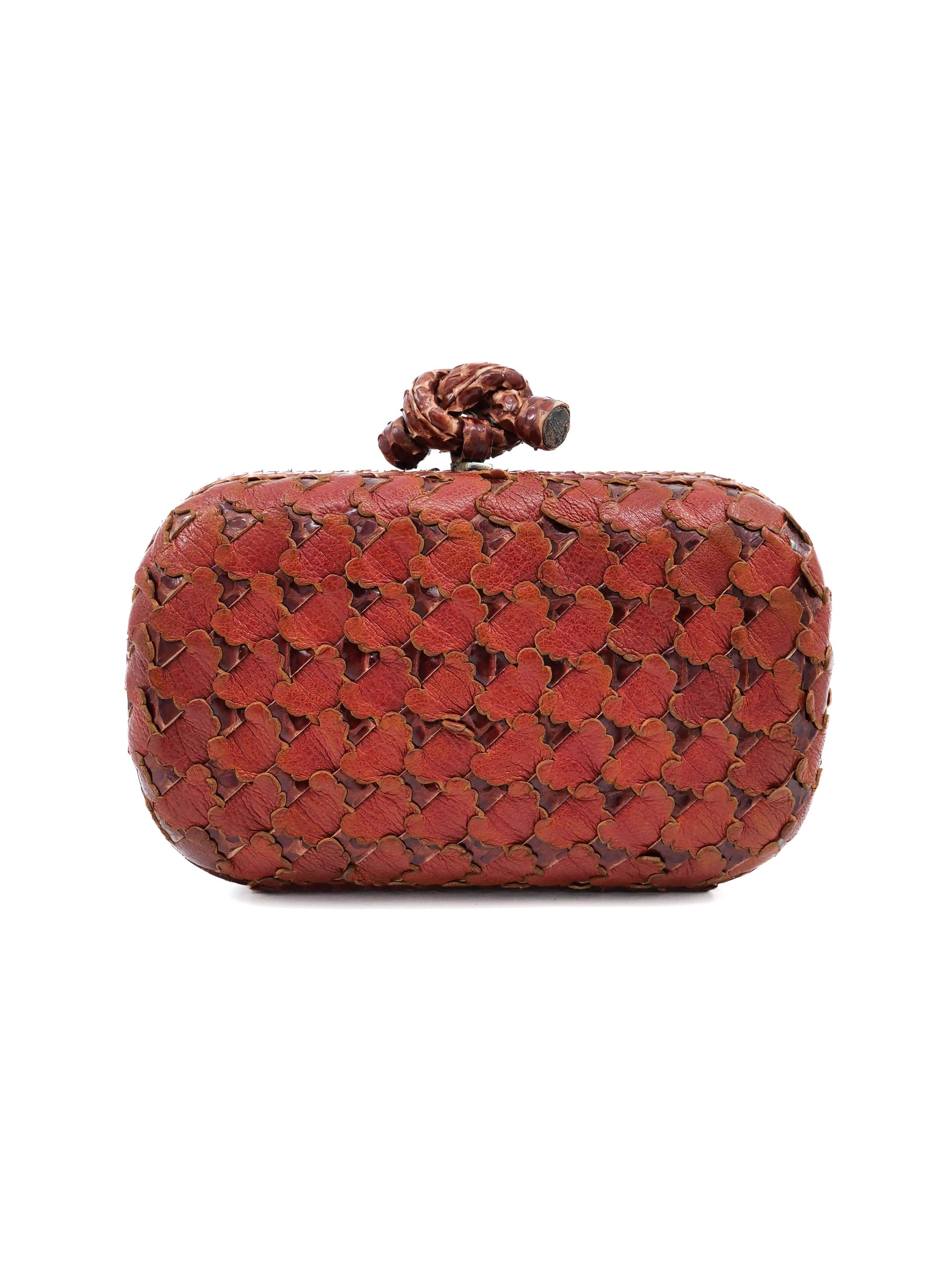 Bottega Veneta Textured Leather Knot Clutch