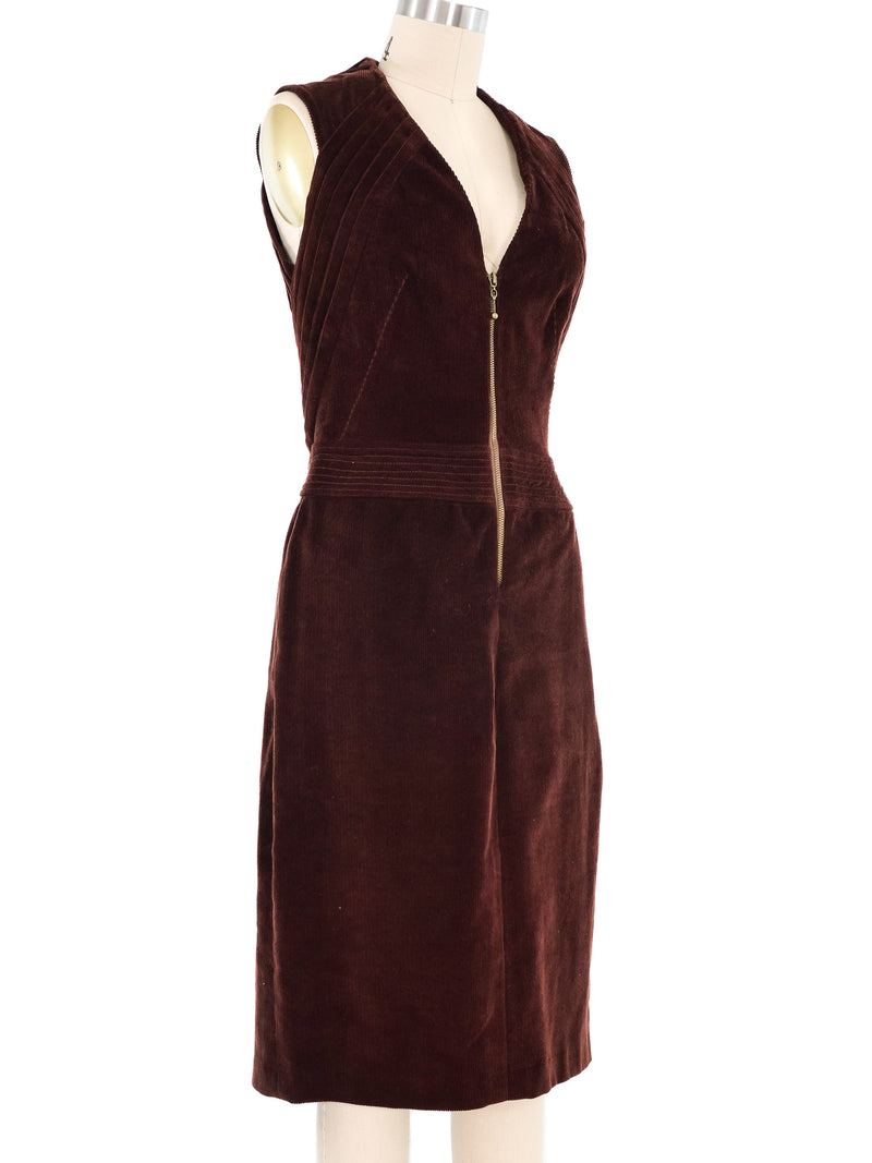 Bruce Brown Zip Front Corduroy Dress Dress arcadeshops.com