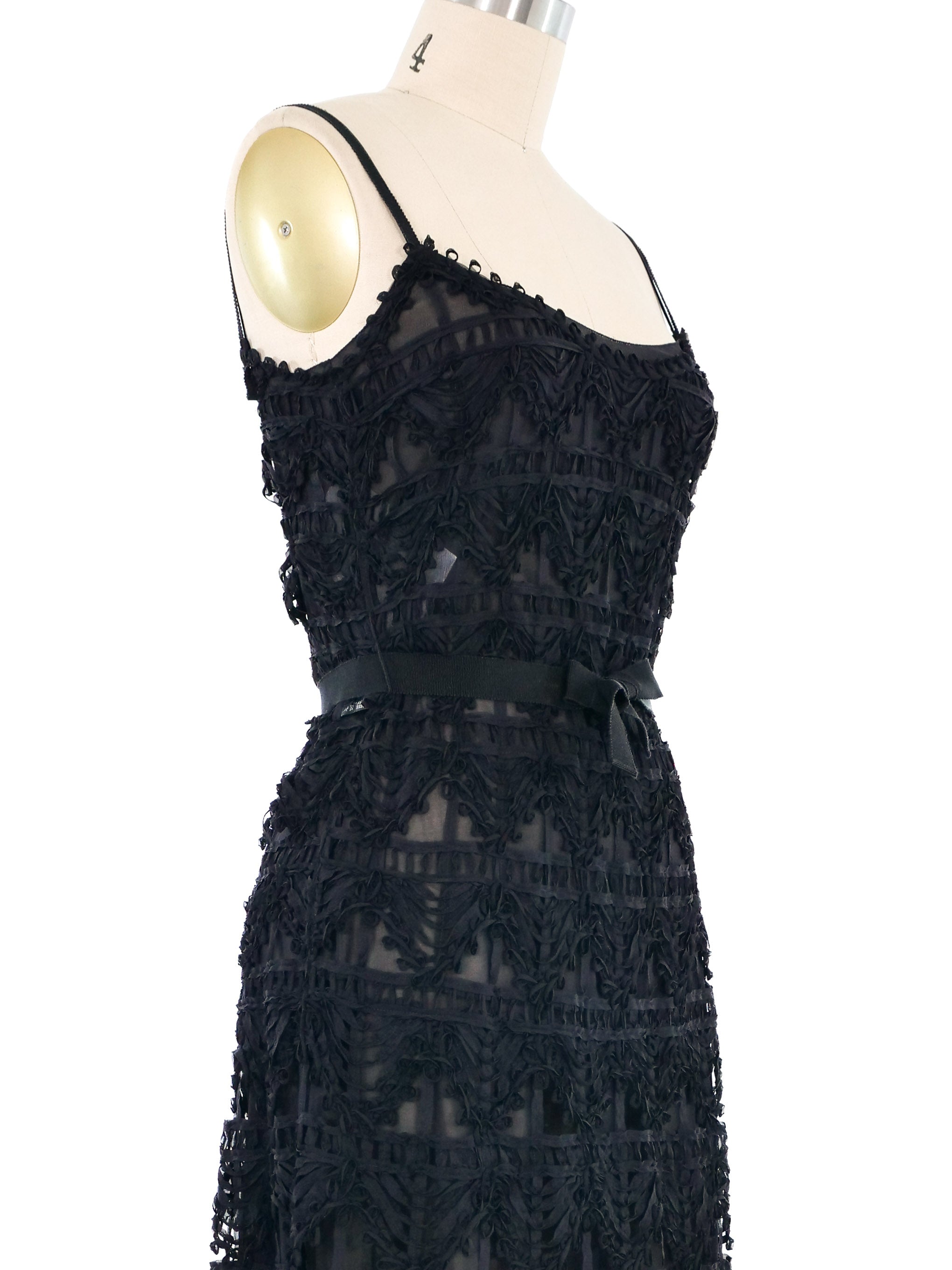 【新品・未使用品】Prada Cutout Charmeuse Dress 38 Prada Silk bouclé-construction Dress | Neutrals | FARFETCH