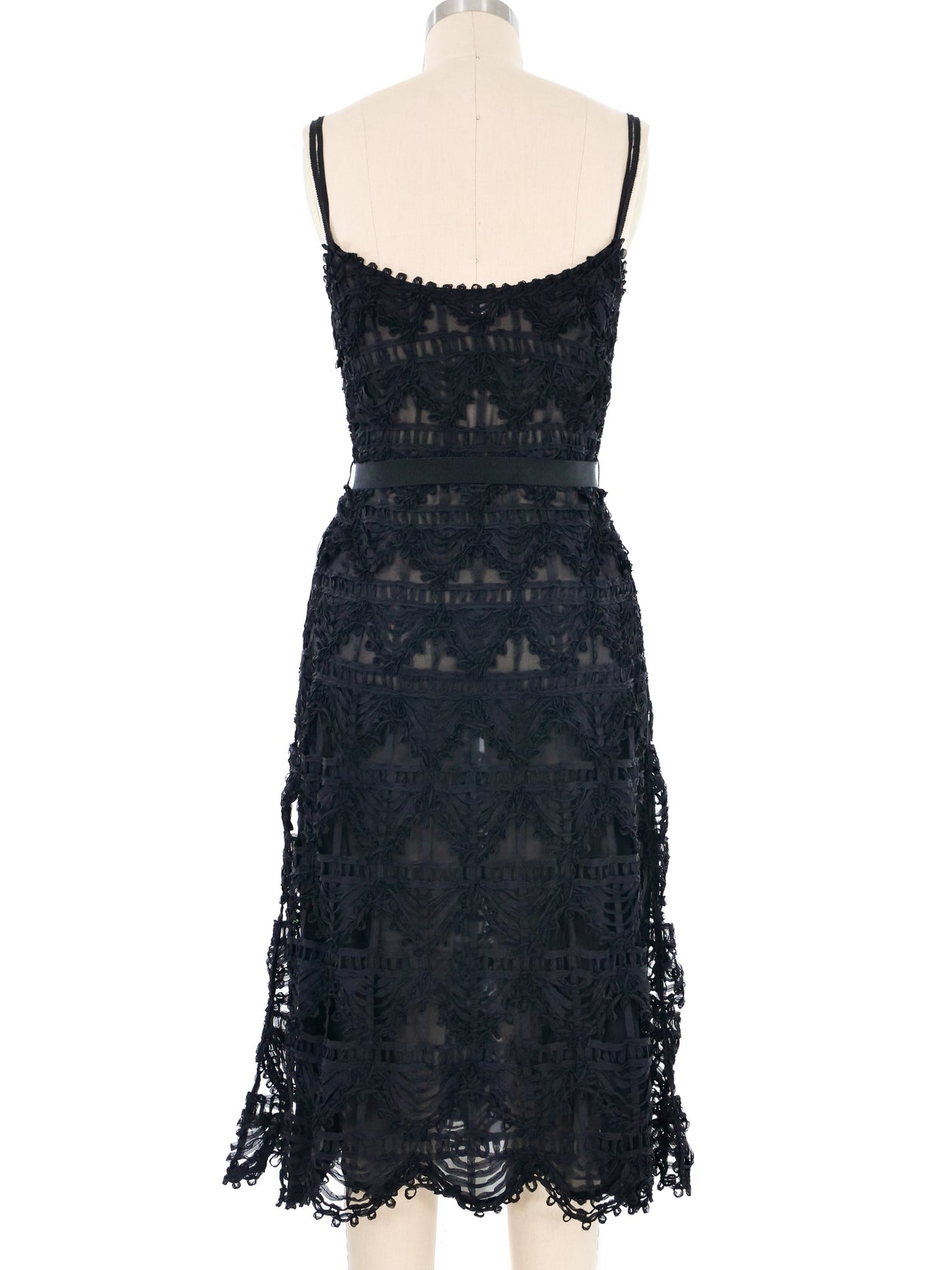 Prada Ribbon Lace Slip Dress