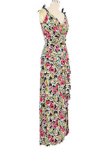 1940s Floral Gown Dress arcadeshops.com