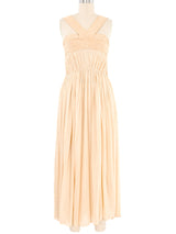 2008 Bottega Veneta Gathered Peach Gown Dress arcadeshops.com