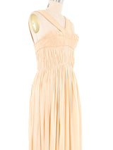 2008 Bottega Veneta Gathered Peach Gown Dress arcadeshops.com