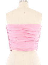 Carolyn Roehm Pink Ruched Bandeau Top Top arcadeshops.com