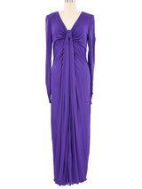 1970s Jean Patou Amethyst Jersey Gown Dress arcadeshops.com