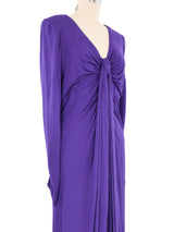 1970s Jean Patou Amethyst Jersey Gown Dress arcadeshops.com