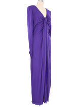 1970s Jean Patou Amethyst Jersey Gown Dress arcadeshops.com