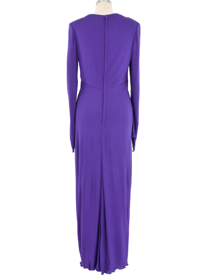 1970s Jean Patou Amethyst Jersey Gown Dress arcadeshops.com