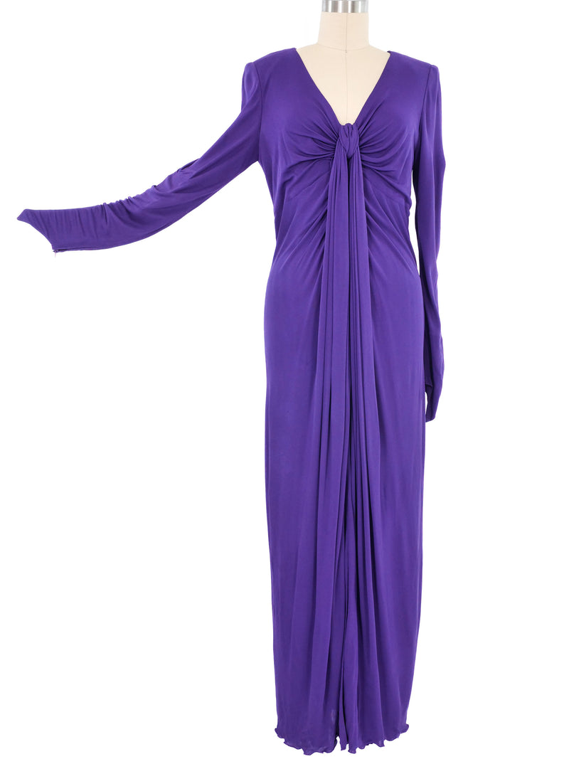 1970s Jean Patou Amethyst Jersey Gown Dress arcadeshops.com