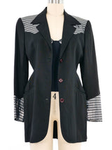 Katharine Hamnett Metal Foil Accented Top And Jacket Ensemble Suit arcadeshops.com