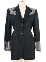 Katharine Hamnett Metal Foil Accented Top And Jacket Ensemble Suit arcadeshops.com