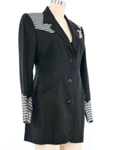 Katharine Hamnett Metal Foil Accented Top And Jacket Ensemble Suit arcadeshops.com