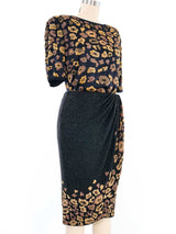 Valentino Beaded Leopard Skirt Ensemble Suit arcadeshops.com