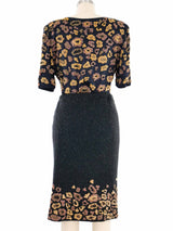 Valentino Beaded Leopard Skirt Ensemble Suit arcadeshops.com