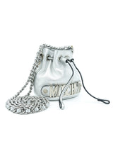 Moschino Silver Leather Bucket Bag Accessory arcadeshops.com