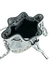 Moschino Silver Leather Bucket Bag Accessory arcadeshops.com