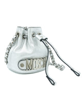 Moschino Silver Leather Bucket Bag Accessory arcadeshops.com