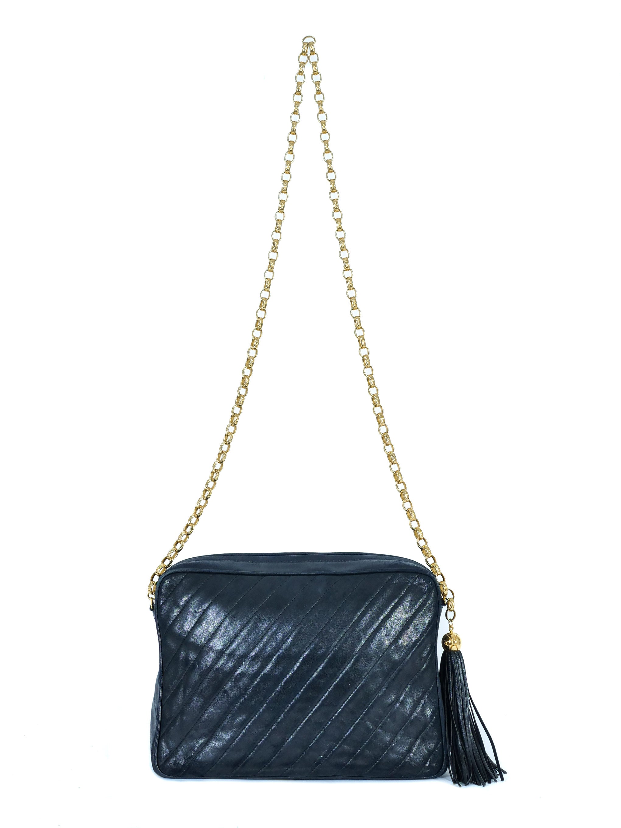 1992 Chanel Large Bias Stitch Camera Bag