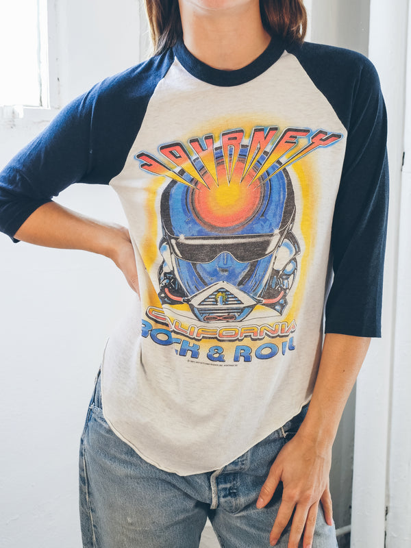 1983 Journey California Rock & Roll Raglan Tee T-Shirt arcadeshops.com