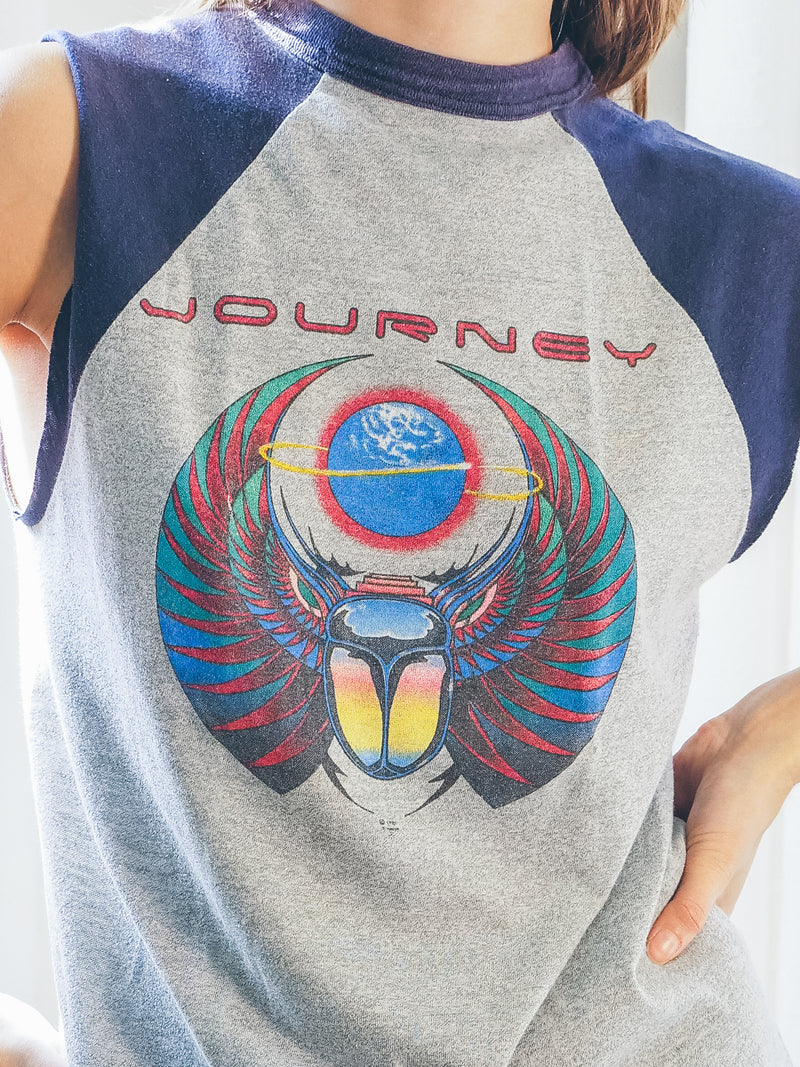 1981 Journey Tour Cutoff Raglan Tee T-shirt arcadeshops.com