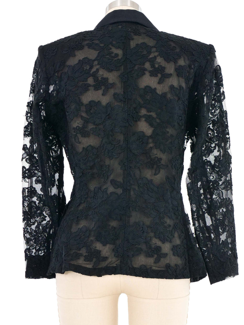 Yves Saint Laurent Lace Blazer Jacket arcadeshops.com