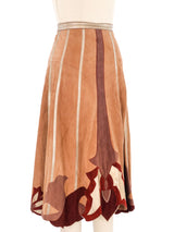 1970s Roberto Cavalli Applique Leather Skirt Bottom arcadeshops.com