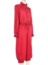 Metallic Red Harem Jumpsuit Jumpsuit arcadeshops.com