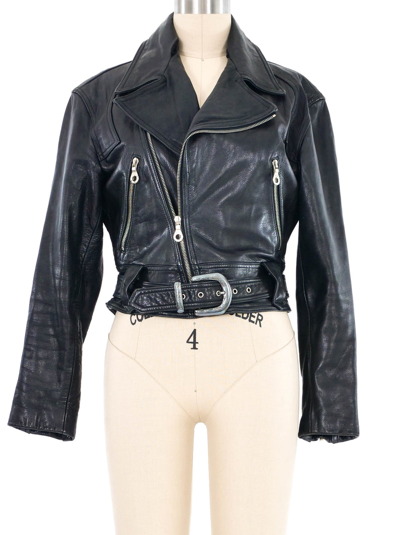 North Beach Leather Laced Western Motorcycle Jacket Jacket arcadeshops.com