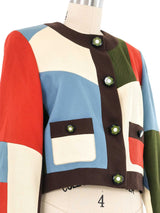 1990s Mod Colorblock Cropped Jacket Jacket arcadeshops.com