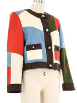 1990s Mod Colorblock Cropped Jacket Jacket arcadeshops.com