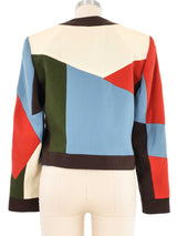 1990s Mod Colorblock Cropped Jacket Jacket arcadeshops.com