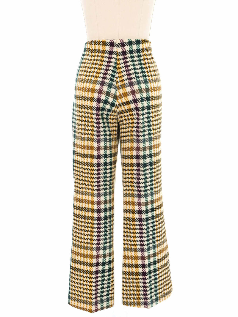 Multicolor Wool Houndstooth Trousers Bottom arcadeshops.com