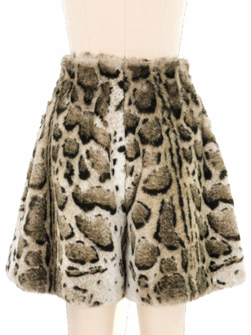 1980s Krizia Faux Fur Shorts Bottom arcadeshops.com