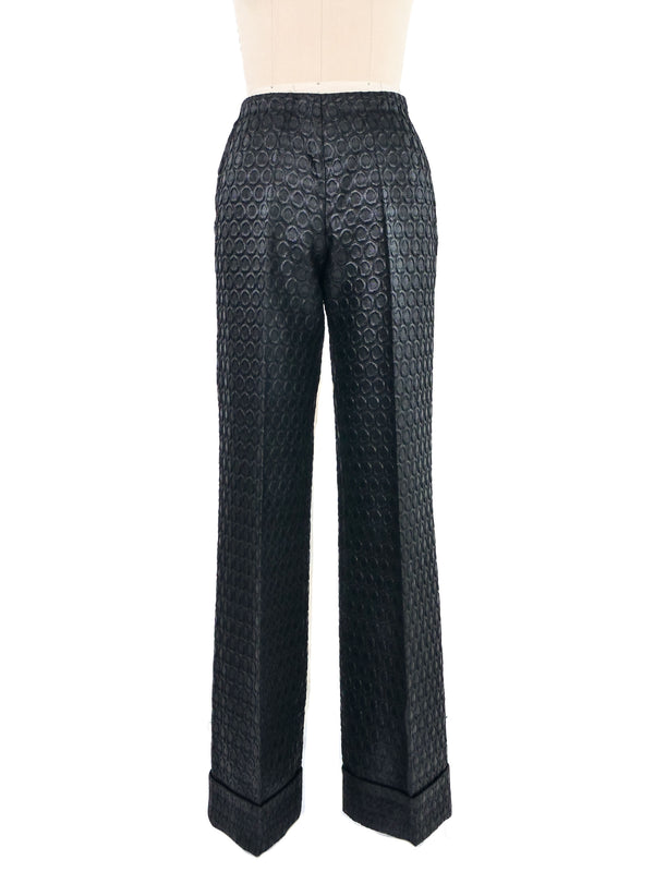 2002 Prada Brocade Wide Leg Trousers Bottom arcadeshops.com