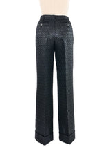 2002 Prada Brocade Wide Leg Trousers Bottom arcadeshops.com