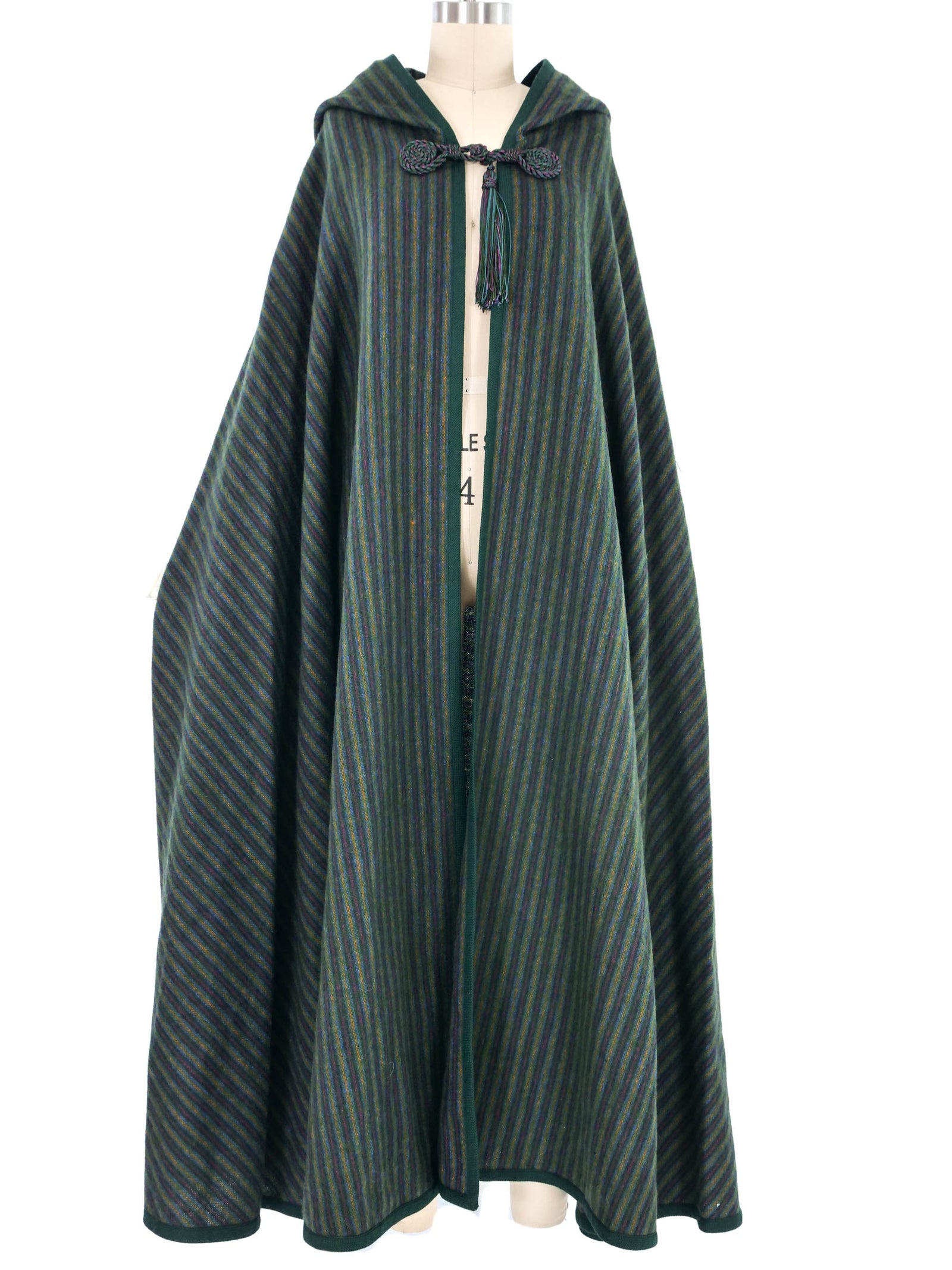 1976 Yves Saint Laurent Russian Collection Striped Cape