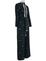 1970s Studded Knit Jumpsuit Jumpsuit arcadeshops.com