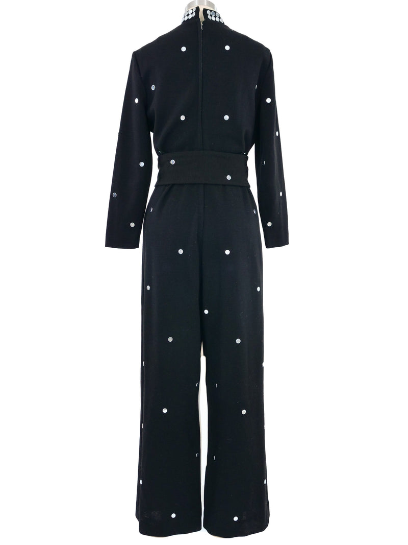 1970s Studded Knit Jumpsuit Jumpsuit arcadeshops.com