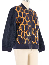 Dries Van Noten Sequin Honeycomb Bomber Jacket arcadeshops.com