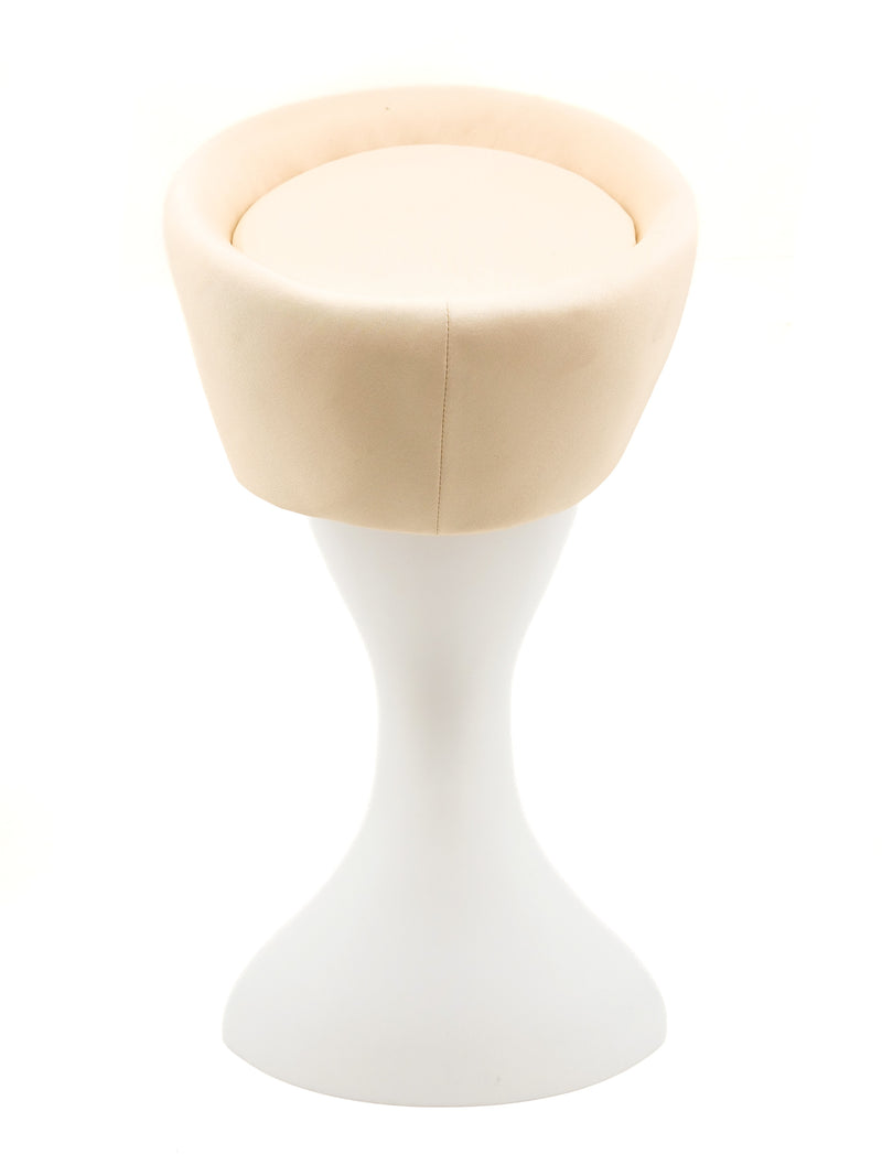 1960s Cream Pillbox Hat Accessory arcadeshops.com