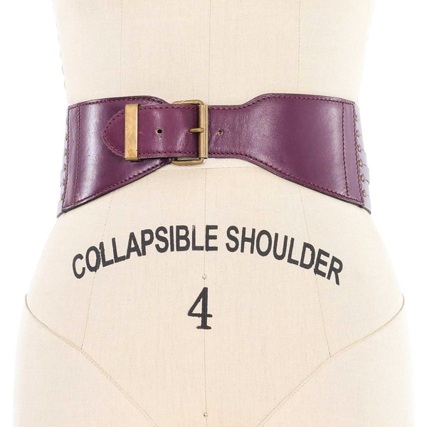 1990s Alaia Plum Corset Belt display picture 1